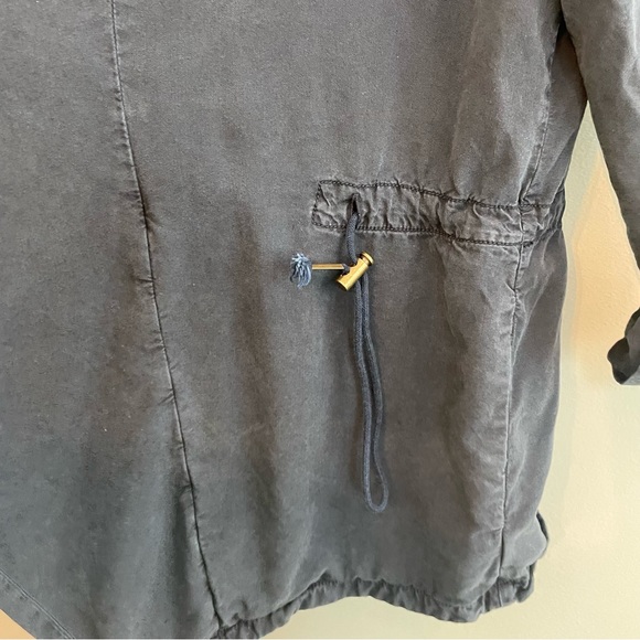 SANCTUARY Waterfall Drape Roll Sleeve Jacket - Navy, Size L - Picture 4 of 11